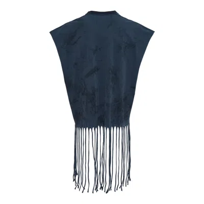 Doublet No Sleeve T-shirt With Villian In Blue