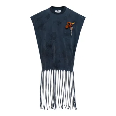 Doublet No Sleeve T-shirt With Villian In Blue