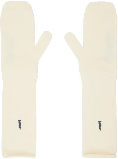 Doublet Off-white Intarsia Mittens