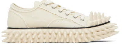 Doublet Off-white Spiky Canvas Sneakers In Ivory