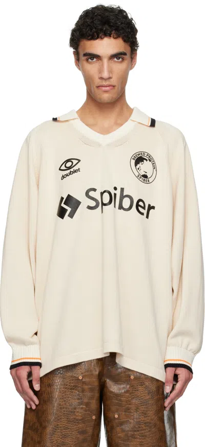 Doublet Off-white Team Spiber Football Sweater In Neutral
