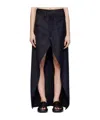 Doublet Black One Leg Maxi Skirt In Black