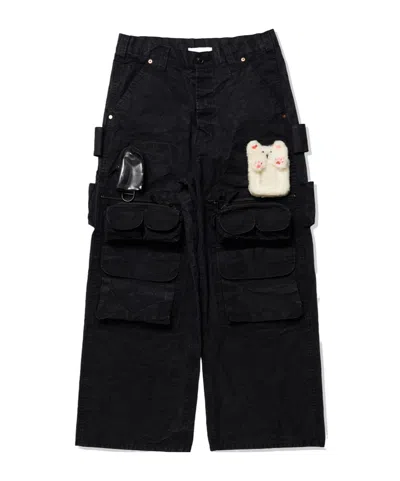 Doublet Oshi-katsu Pocket Trousers In Black