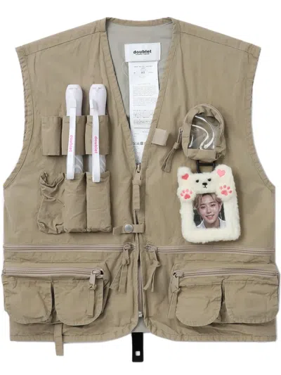 Doublet Oshi-katsu Waistcoat In Neutrals