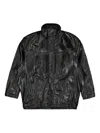 Doublet Panelled Leather Jacket In Black