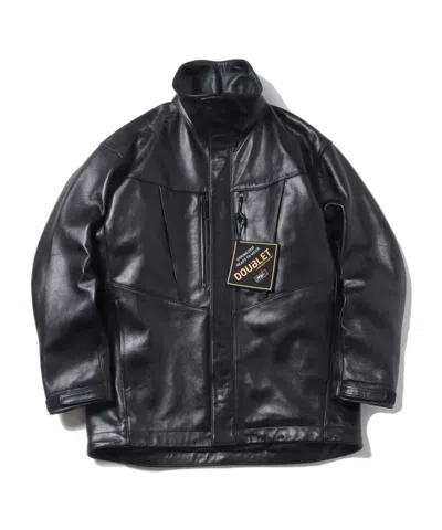 Doublet Panelled Leather Jacket In Black