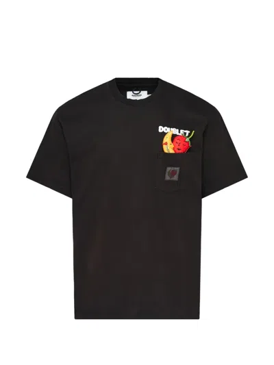 Doublet Patch-detail T-shirt In Brown