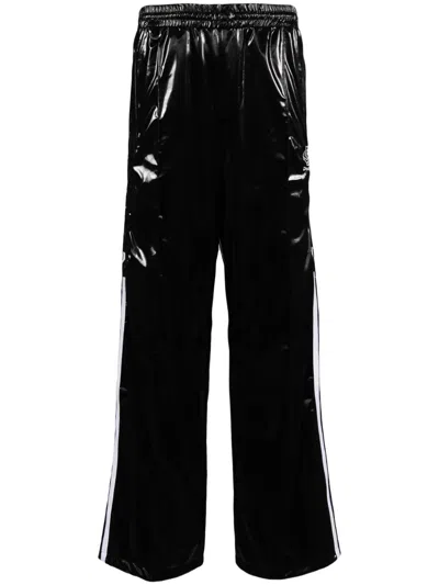 Doublet Patent-finish Trousers In Schwarz