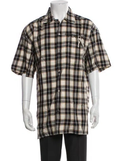 Pre-owned Doublet Plaid Print Short Sleeve Shirt In Multi