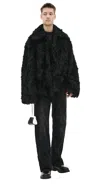 Doublet Plush Jacket With Teeth In Black