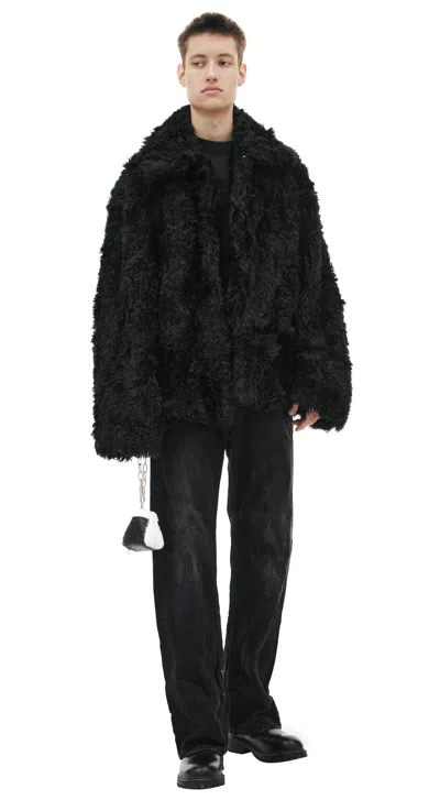 Doublet Plush Jacket With Teeth In Black