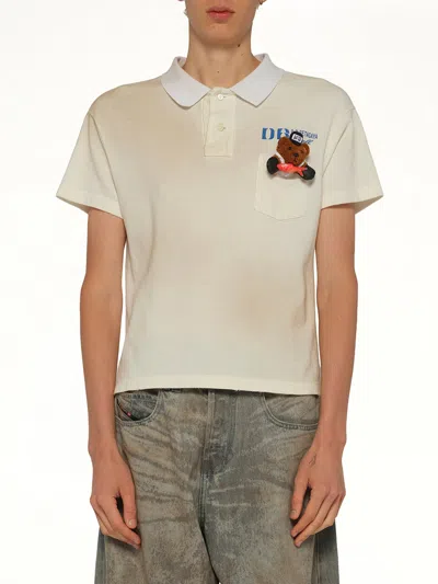 Doublet Polo Shirt With My Workwear Bear In White