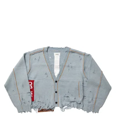 Doublet Recycle Denim Yarn Cardigan In Multi