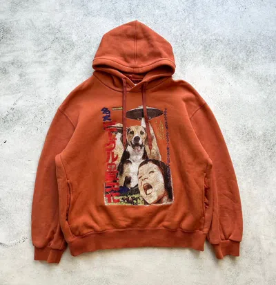 Pre-owned Doublet Retro Poster Embroidery Hoodie In Orange