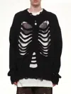 Doublet Distressed-effect Sweater In Black