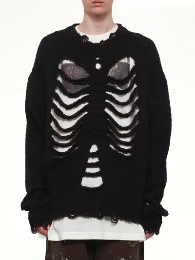 DOUBLET RIB & SPINE KNIT PULLOVER