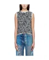 Doublet Round-neck Zebra Vest In Multicolor