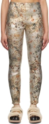 Doublet Silver Rust Trousers In Silver