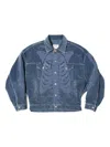 Doublet Skeleton-appliqué Corduroy Jacket In Blue