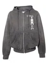Doublet Skeleton-appliqué Zip-up Hoodie In Black