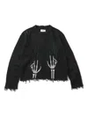 Doublet Skeleton Distressed Sweater In Black