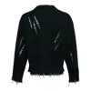 Doublet Skelton Scratch Knit Pullover In Black