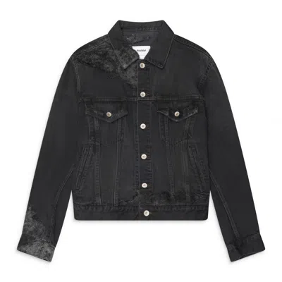 Doublet Smoke Embroidery Denim Jacket Black