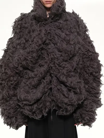 Doublet Smoke Fur Jacket In Black