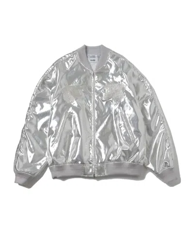 Doublet Souvenir Bomber Jacket In Silver
