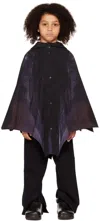 Doublet Ssense Exclusive Kids Black 'i'm A Batkid!' Poncho In Black