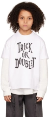 Doublet Ssense Exclusive Kids White 'trick Or ' T-shirt In White
