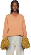 Doublet Tan Cheerleading Pompon Sweater In Camel