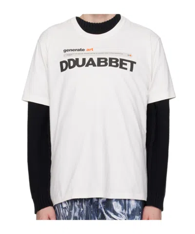 Doublet Text-print Cotton T-shirt In White