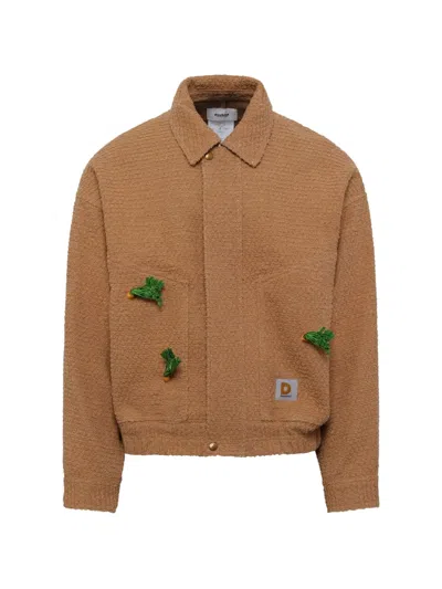 Doublet Tilled Field Carrot-embellished Jacket In Neutral