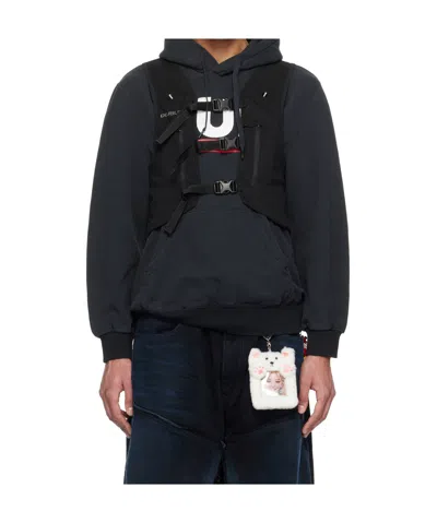 Doublet Trail Vest Hoodie In Black