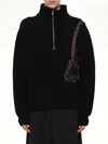 Doublet Half-zip Sweater In Black