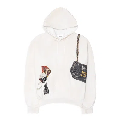Doublet Trompe L'oeil Embroidery Hoodie White
