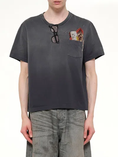 Doublet Trompe L'oeil Embroidery T-shirt In Black