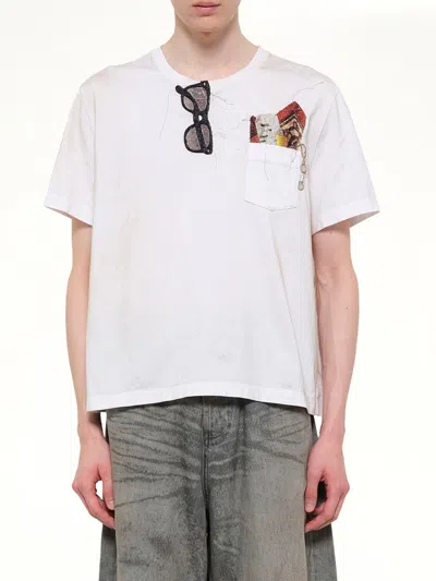 Doublet Trompe L'oeil Embroidery T-shirt In White