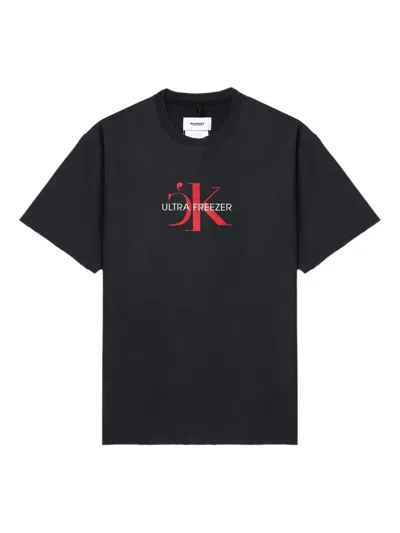 Doublet Ultra Freezer Logo T-shirt In Black
