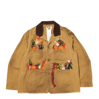 Doublet Vegetable Embroidery Work Jacket In Neutral