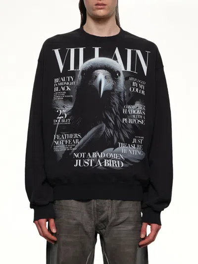 Doublet Villain Cover Print Sweat Shirt In Black