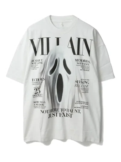 Doublet Villain Cover Printed T-shirt In White