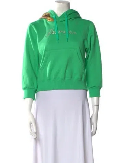 Pre-owned Doublet V-neck Three-quarter Sleeve Sweatshirt W/ Tags In Green