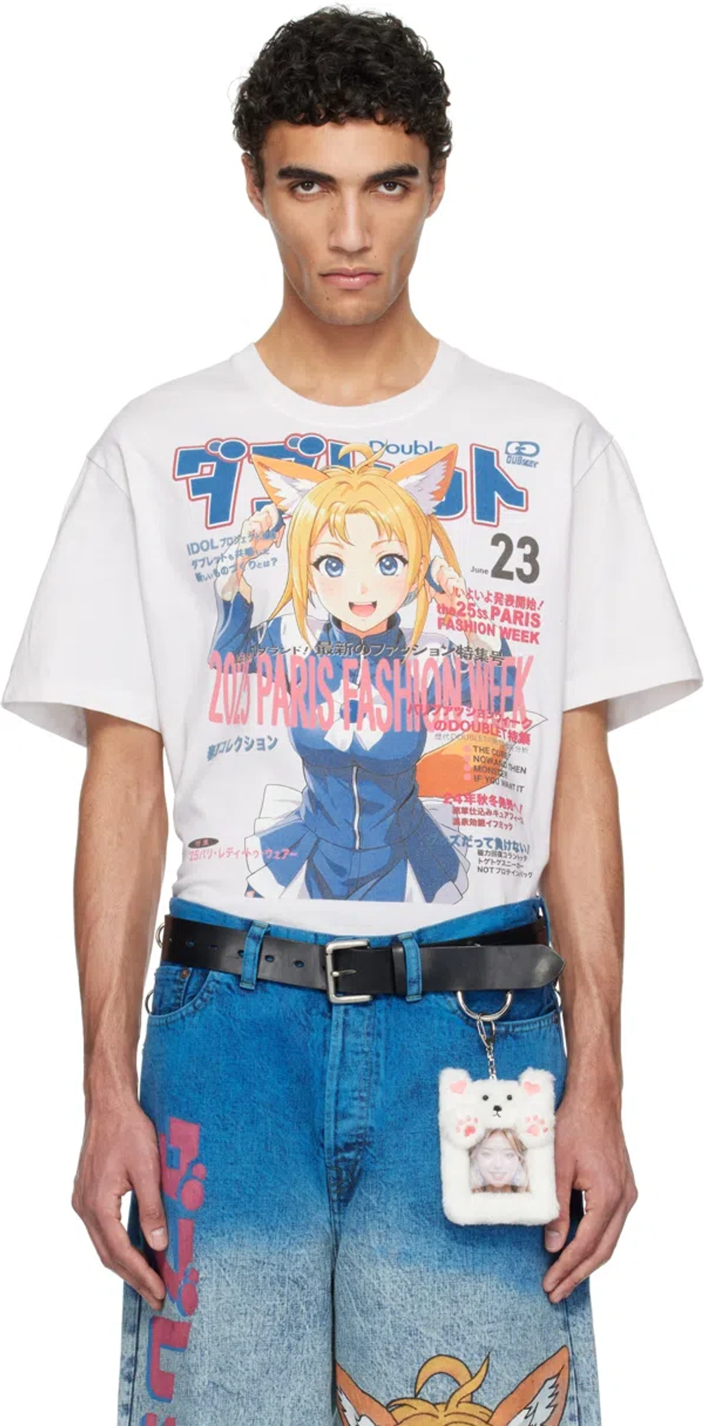 Doublet White Fox Anime Print T-shirt | ModeSens