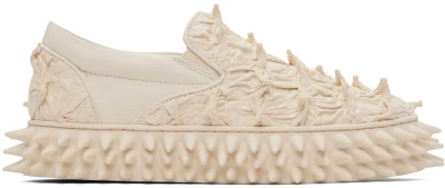 Doublet White Porcupine Sneakers In Ivory