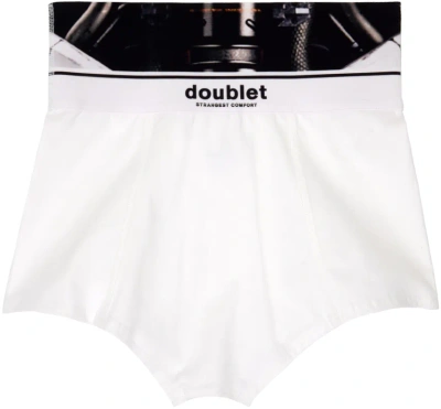 Doublet White Printed Boxers In Robot/wht