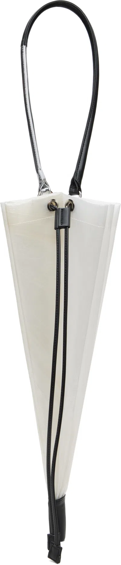 Doublet White Upcycled Umbrella Bag In Black