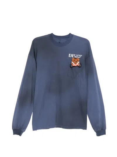 Doublet Workwear Bear T-shirt In Blue