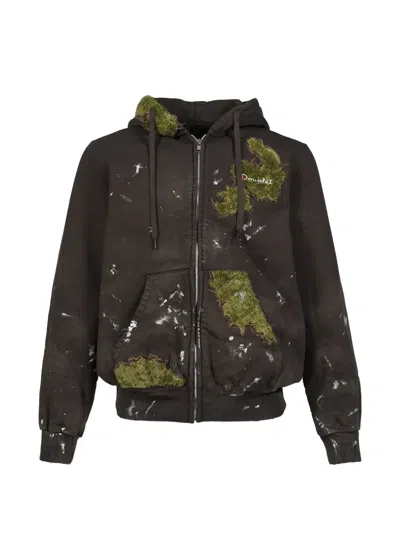 Doublet Zip-up Hoodie In Brown